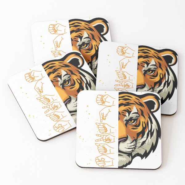 Item preview, Savage Tiger ASL Fingerspelling - American Sign Language Art designed and sold by ASL SIGNPRO CLEARSIGNS.