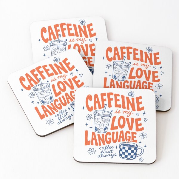 Item preview, Caffeine Is My Love Language Retro Iced Drink designed and sold by ElcastDesigns.