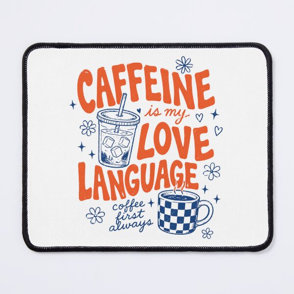 Item preview, Caffeine Is My Love Language Retro Iced Drink designed and sold by ElcastDesigns.