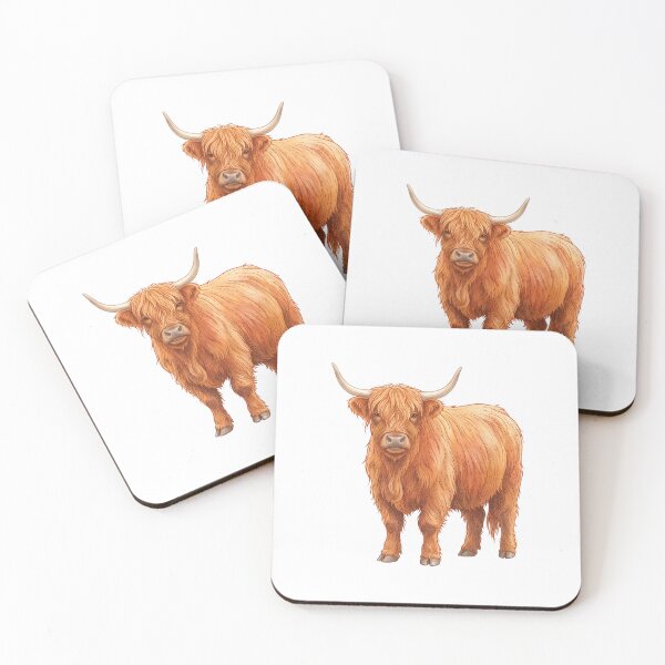 Item preview, Watercolor Highland cow designed and sold by Aureluxe.