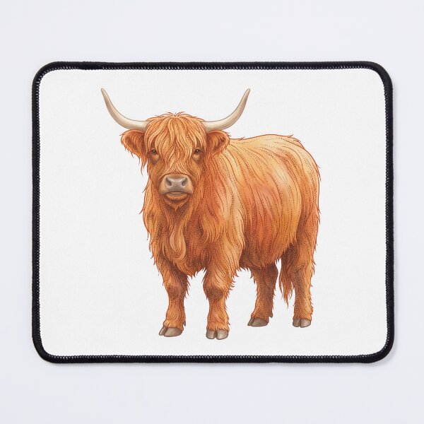 Item preview, Watercolor Highland cow designed and sold by Aureluxe.