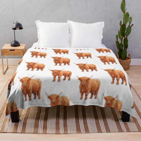 Item preview, Watercolor Highland cow designed and sold by Aureluxe.