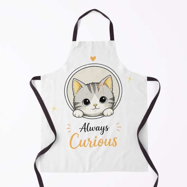 Item preview, Always Curious-Cue cat ilustration designed and sold by teeNova Wear.
