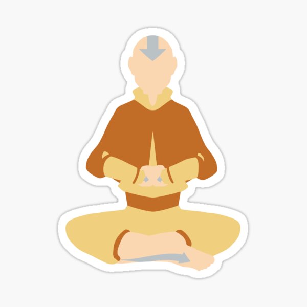 Vista previa del artículo con la obra «Meditando Aang», diseñado y vendido por JoyfulDraws.