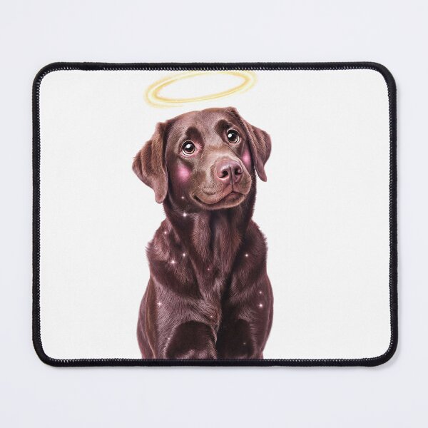 Item preview, Chocolate Labrador Angel Puppy with Golden Halo designed and sold by Luna & Cleo Creative.