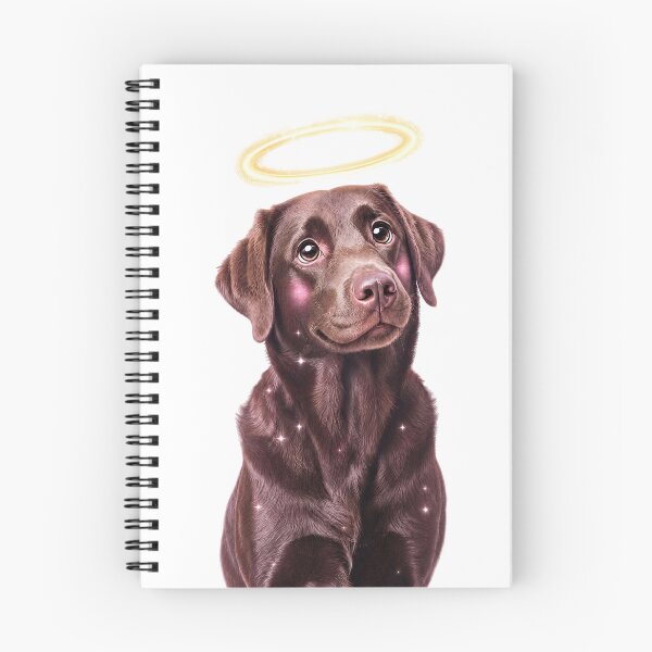 Item preview, Chocolate Labrador Angel Puppy with Golden Halo designed and sold by Luna & Cleo Creative.