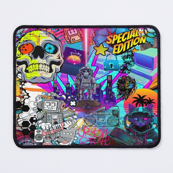 Item preview, Cyberpunk Gamer Stickerbomb Neon Comic Book Pop Art designed and sold by Side By Side Studio.