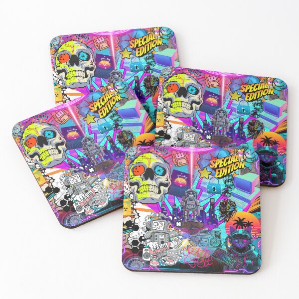 Item preview, Cyberpunk Gamer Stickerbomb Neon Comic Book Pop Art designed and sold by Side By Side Studio.