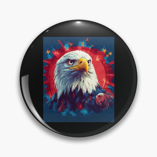 Item preview, Vintage American Bald Eagle with Patriotic Background designed and sold by AmericaFreedom.