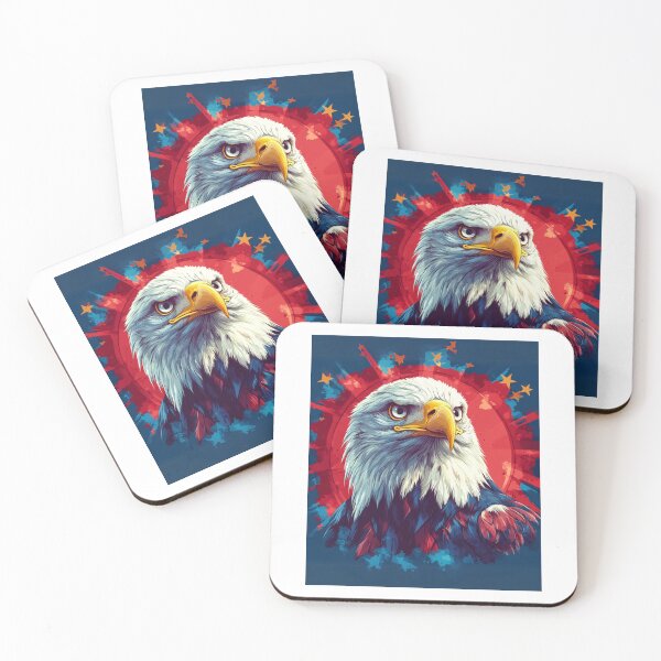 Item preview, Vintage American Bald Eagle with Patriotic Background designed and sold by AmericaFreedom.