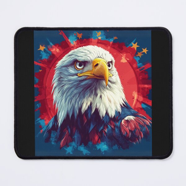 Item preview, Vintage American Bald Eagle with Patriotic Background designed and sold by AmericaFreedom.