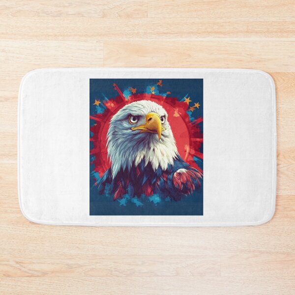 Item preview, Vintage American Bald Eagle with Patriotic Background designed and sold by AmericaFreedom.
