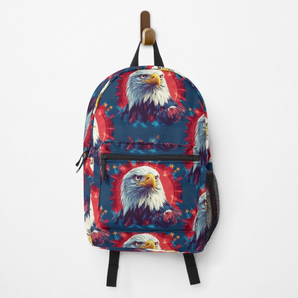 Item preview, Vintage American Bald Eagle with Patriotic Background designed and sold by AmericaFreedom.