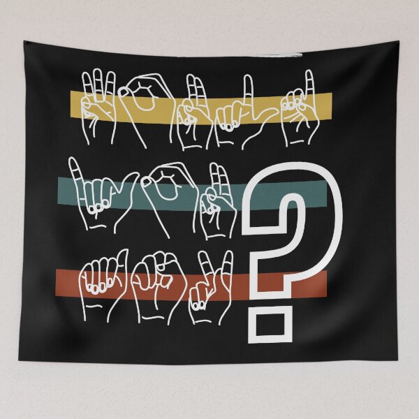 Item preview, Retro "Would You Ask" ASL Fingerspelling Sign Language designed and sold by ASL SIGNPRO CLEARSIGNS.
