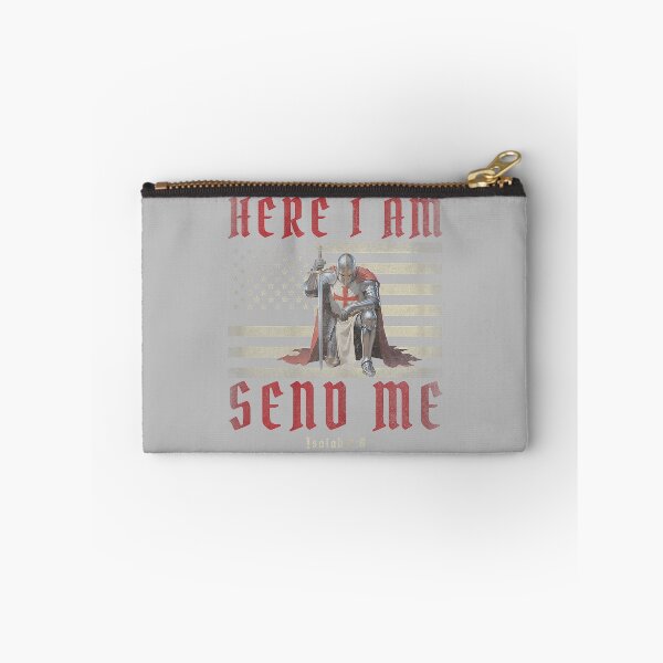 Item preview, Here I Am Send Me Knights Templar Crusader American Flag designed and sold by ArleneRowe.