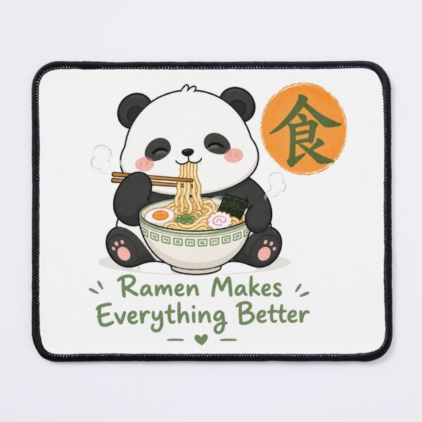 Item preview, Cute Ramen Panda – Kawaii Panda Eating Ramen Japanese Food Art Funny Ramen Gift designed and sold by QARVI.