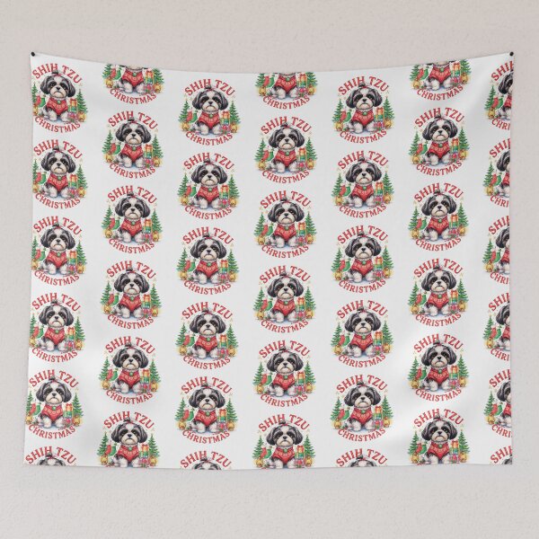 Item preview, Shih Tzu Christmas designed and sold by TheAnimalZ00.