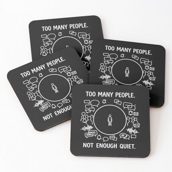 Item preview, Too Many People. Not Enough Quiet. Funny Introvert Typography Design  designed and sold by DesignbyAACreations .