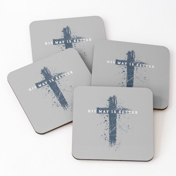 Item preview, His Way is Better Christian Cross Faith Quote designed and sold by ArleneRowe.