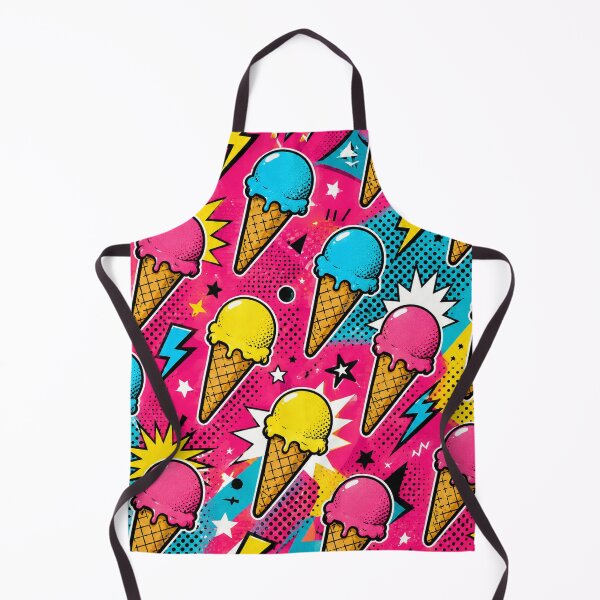 Item preview, Ice Cream Cone Pop Art Pattern Retro Dessert Lover Graphic Tee designed and sold by TM DESIGNS AND MORE.