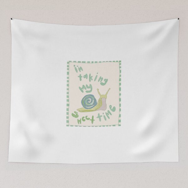 Item preview, Snail Saying I'm Taking My Sweet Time designed and sold by RammekStudio.