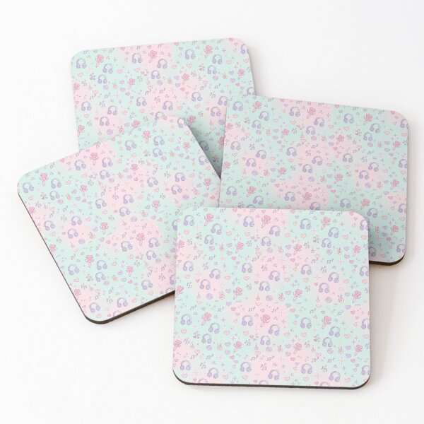 Item preview, Kawaii Pastel Background — Music and Hearts designed and sold by SolangeCelestial.