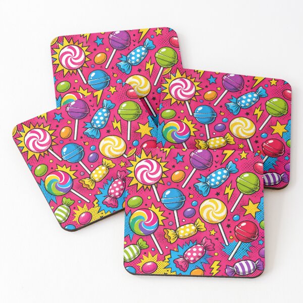 Item preview, Colorful Candy Pop Art Pattern Retro Sweet Tooth Graphic Tee designed and sold by TM DESIGNS AND MORE.