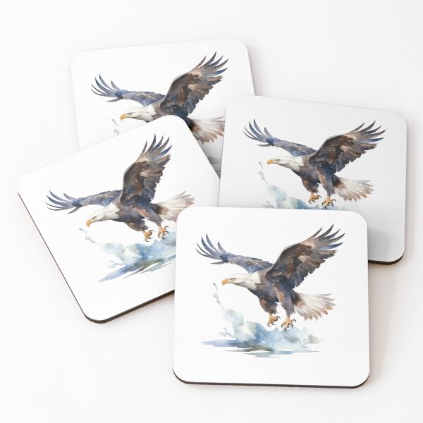 Item preview, American Bald Eagle Hunting Over Water designed and sold by AmericaFreedom.