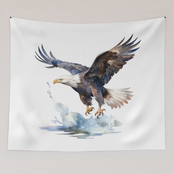 Item preview, American Bald Eagle Hunting Over Water designed and sold by AmericaFreedom.