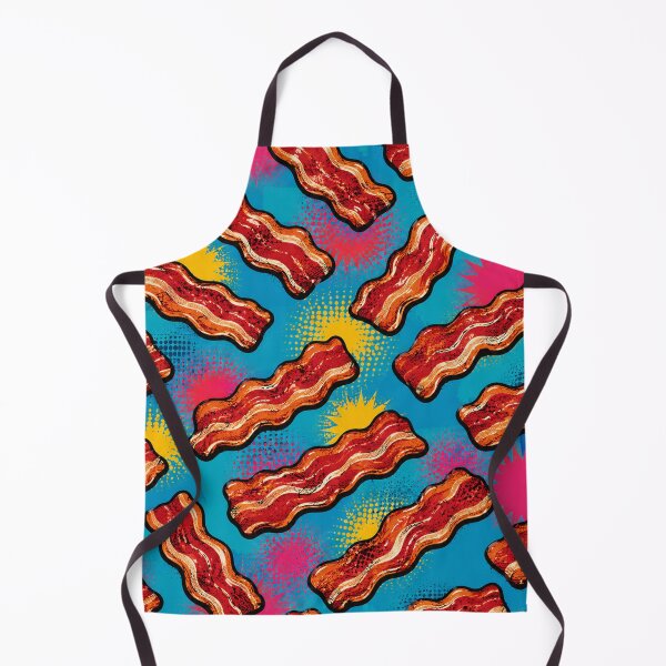 Item preview, Bacon Pop Art Pattern Retro Breakfast Food Lover Graphic Tee designed and sold by TM DESIGNS AND MORE.