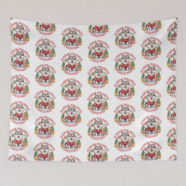 Item preview, Alaskan Malamute Christmas designed and sold by TheAnimalZ00.