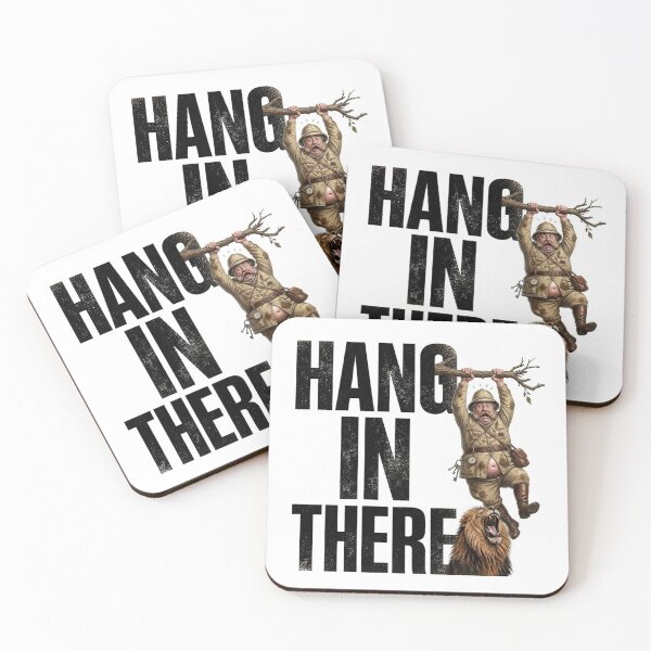 Item preview, Funny Explorer Hang In There Safari Lion Attack Art designed and sold by LavIsInTheAir.