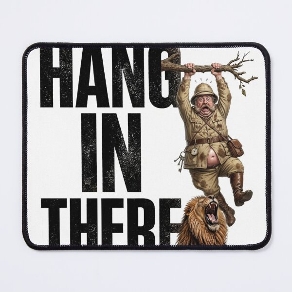 Item preview, Funny Explorer Hang In There Safari Lion Attack Art designed and sold by LavIsInTheAir.