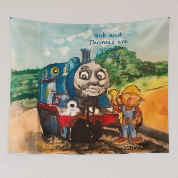 Item preview, Bob the Builder and Thomas the Tank are good friends designed and sold by Art by Fruitcake.