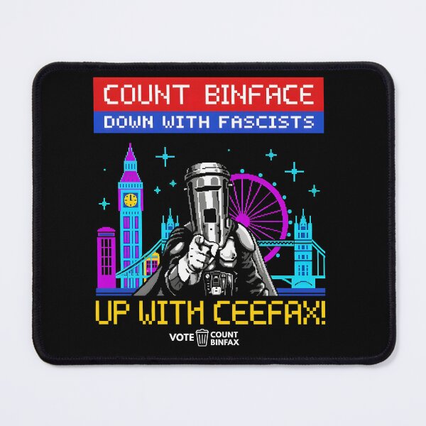 Item preview, Count Binface Up With -Ceefax Down With Fascists- Up Pixel Art designed and sold by AnaHahn.