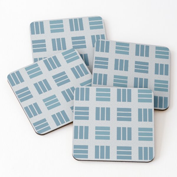 Item preview, Modern Block Grid Geometric Pattern Aqua designed and sold by TexSta.