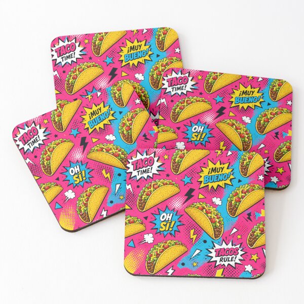 Item preview, Taco Tuesday Pop Art Pattern Mexican Food Lover Graphic Tee designed and sold by TM DESIGNS AND MORE.