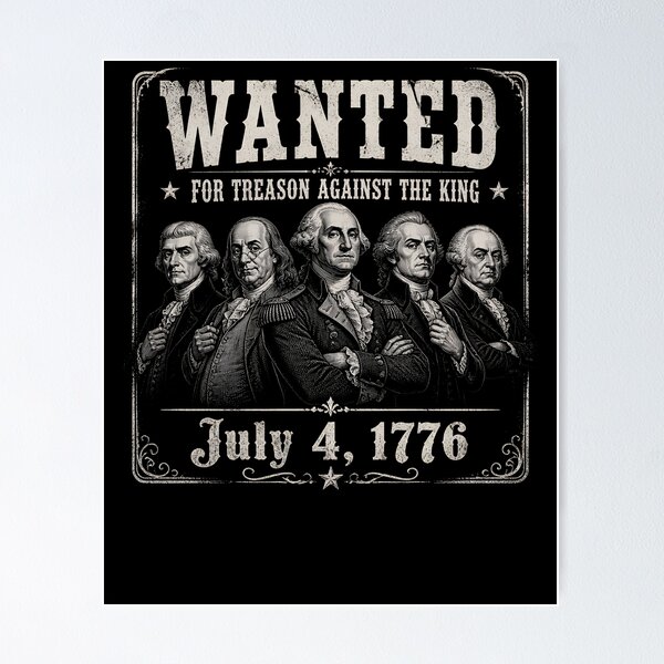 Item preview, Wanted Founding Fathers Funny 4th of July Founding Fathers Gear designed and sold by DynamicDesign.