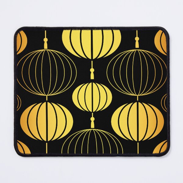 Item preview, Asian Art Deco Gold-Hues Gradient Paper Lantern Pattern designed and sold by DEC02.