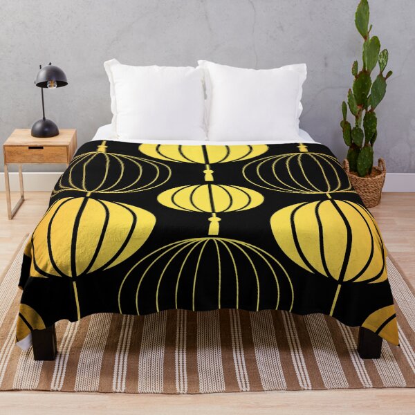 Item preview, Asian Art Deco Gold-Hues Gradient Paper Lantern Pattern designed and sold by DEC02.