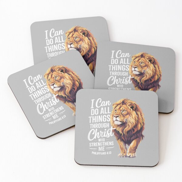 Item preview, I Can Do All Things Through Christ Christian Faith Lion designed and sold by ArleneRowe.