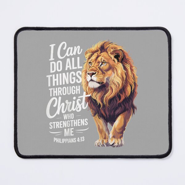 Item preview, I Can Do All Things Through Christ Christian Faith Lion designed and sold by ArleneRowe.