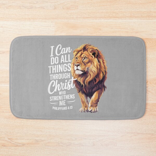Item preview, I Can Do All Things Through Christ Christian Faith Lion designed and sold by ArleneRowe.