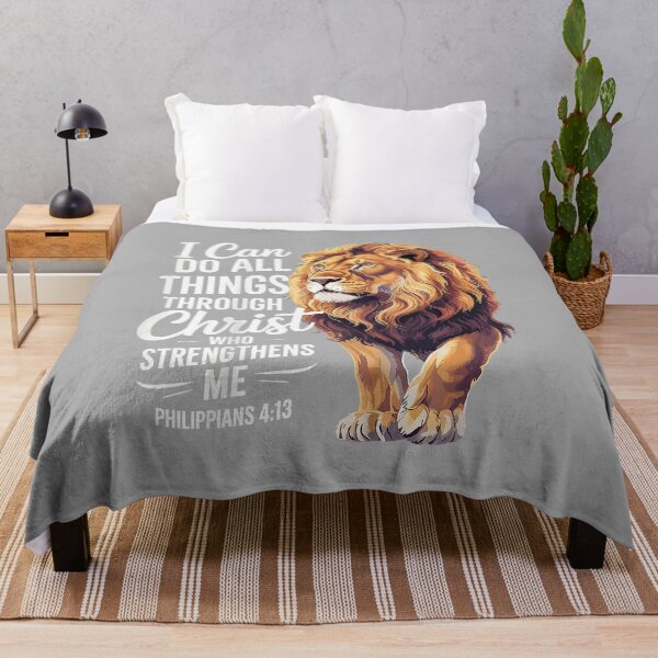 Item preview, I Can Do All Things Through Christ Christian Faith Lion designed and sold by ArleneRowe.