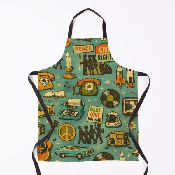 Item preview, 1960s History Pattern – Retro Peace, Space, and Culture Design designed and sold by Shadowframe Studios.