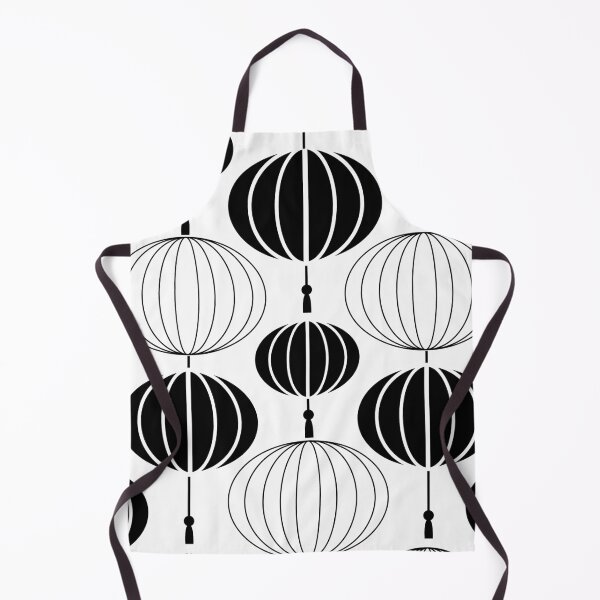 Item preview, Asian Art Deco Lanterns Black And White Pattern designed and sold by DEC02.