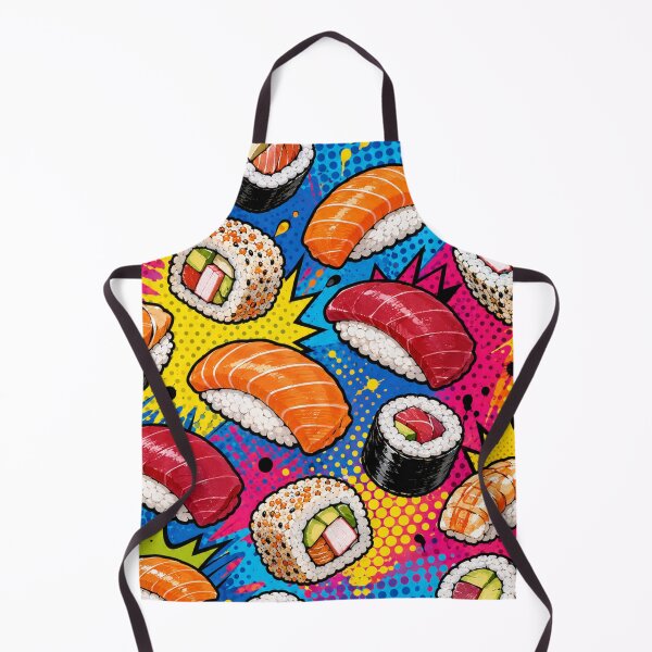 Item preview, Sushi Pop Art Pattern Japanese Food Lover Retro Graphic Tee designed and sold by TM DESIGNS AND MORE.
