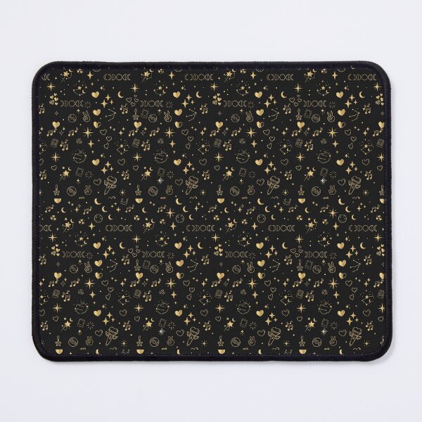 Item preview, Golden Celestial Pattern on Black — Fan Aesthetic designed and sold by SolangeCelestial.