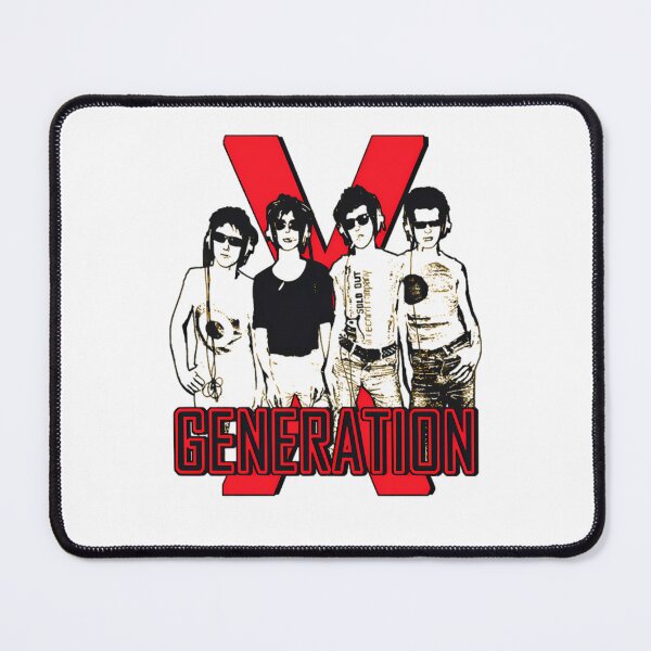 Item preview, Red Letter X Silhouette Silhouette 70s British Music Group designed and sold by TrendingShop99.