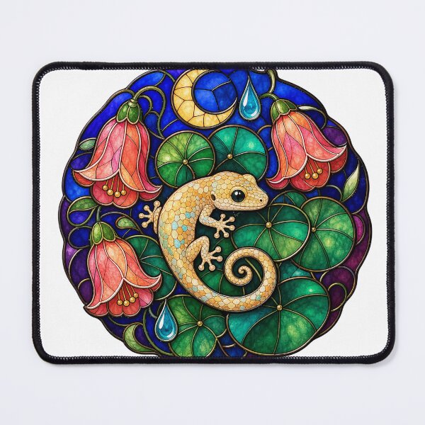 Item preview, Stained Glass Gecko Rain Garden designed and sold by aihrgdesign.